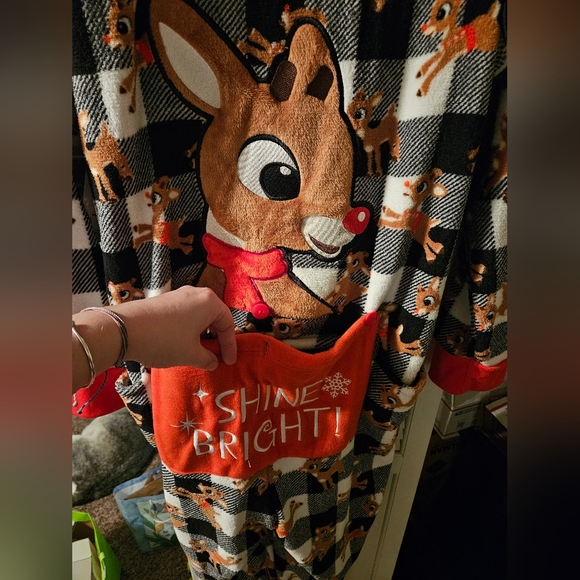 Source Unknown Other - Unbranded Rudolph The Rednose Reindeer  (zip up) Onesie Size 2XL